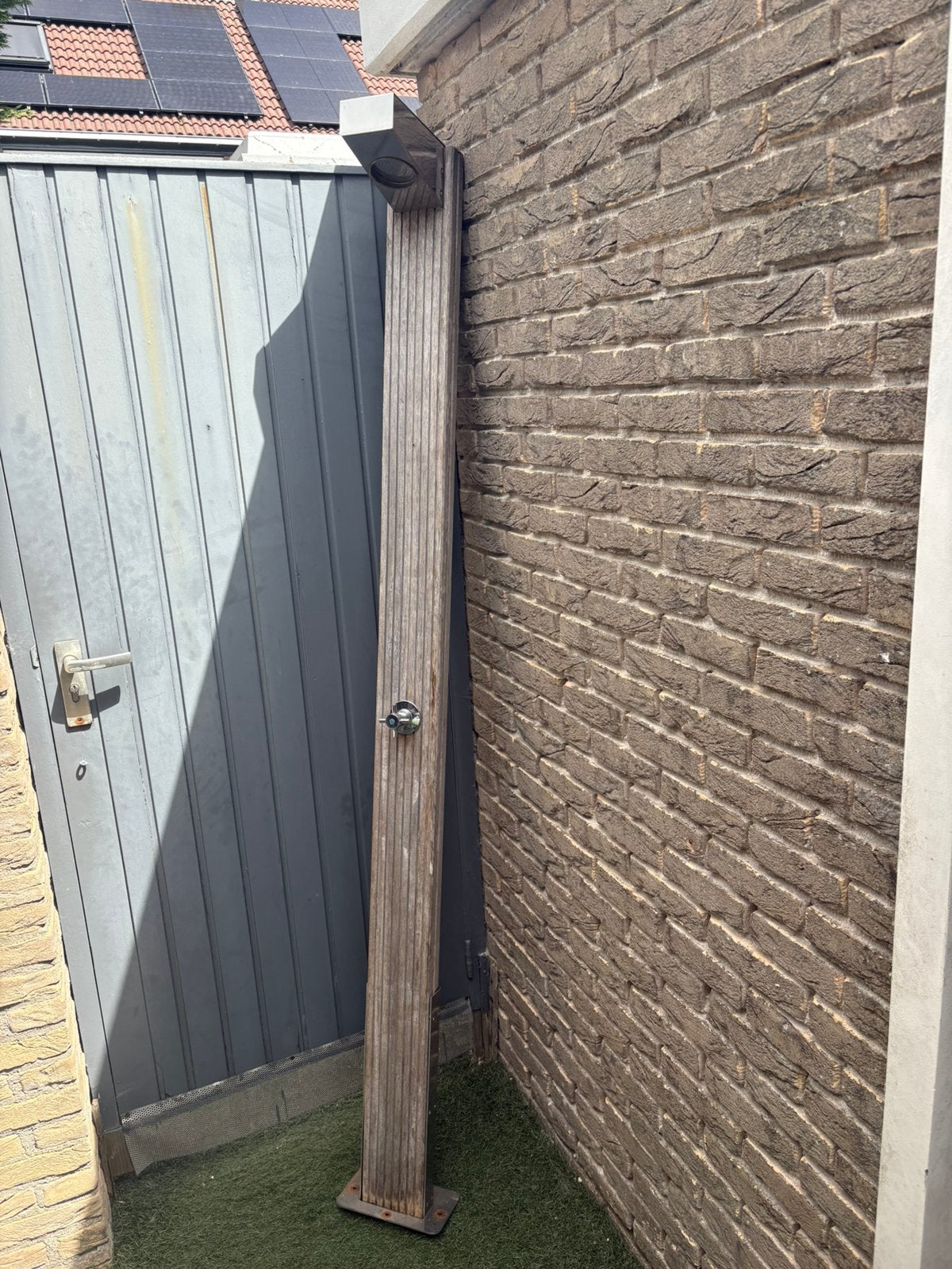 Tuindouche rvs, Ophalen, Gebruikt
