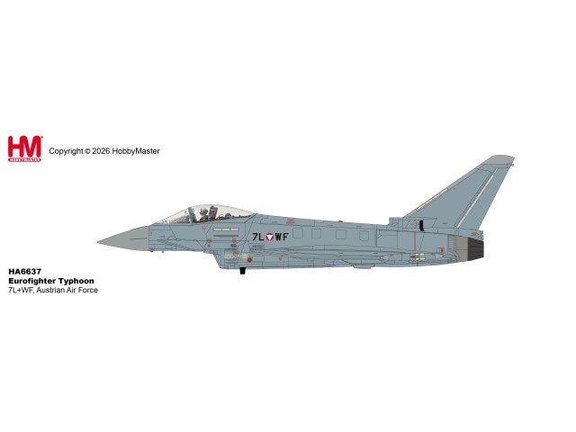 Hobby Master HA6637 | Eurofighter Typhoon, Ophalen, Schaalmodel, Nieuw, Pilot Station