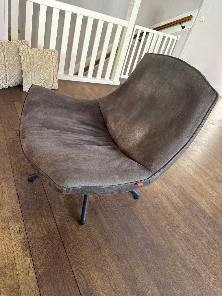 Leren draai stoel, Ophalen, Gebruikt, 50 tot 75 cm