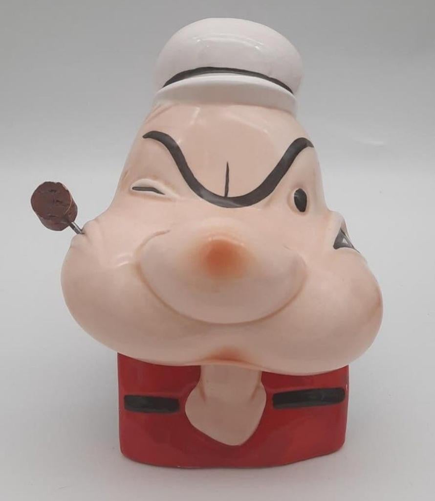 Popeye vintage keramische spaarpot, Ophalen of Verzenden, Overige figuren, Gebruikt, Beeldje of Figuurtje