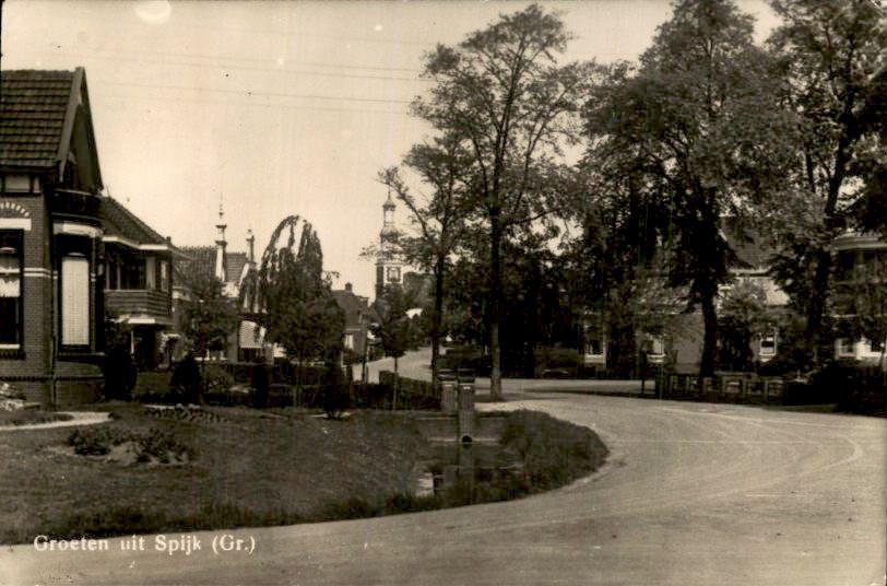 Spijk - Groeten uit, Ophalen of Verzenden, 1920 tot 1940, Gelopen, Groningen