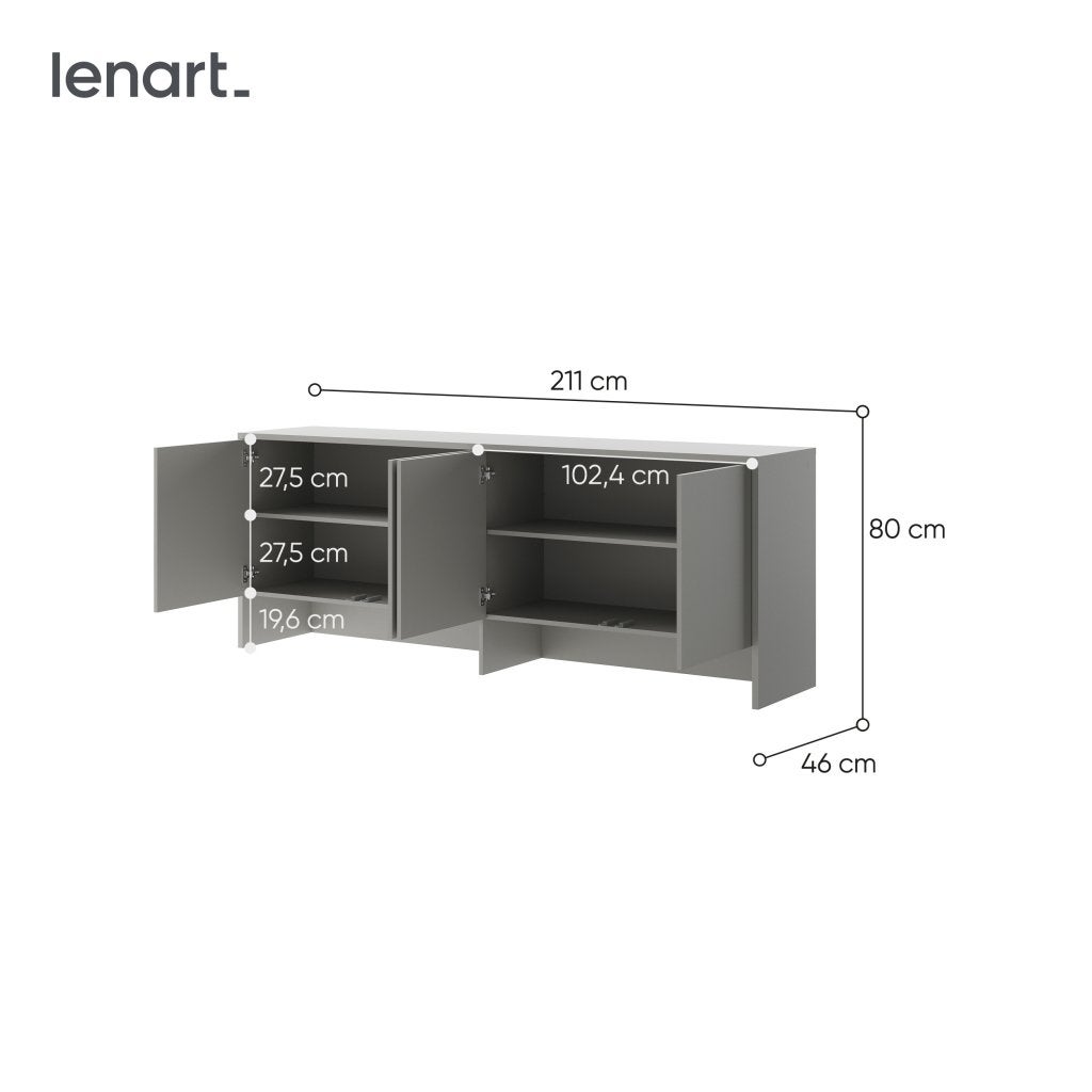 Concept opzetkast (80 cm hoog) - Grijs, Niet ingevuld, Niet ingevuld, Niet ingevuld