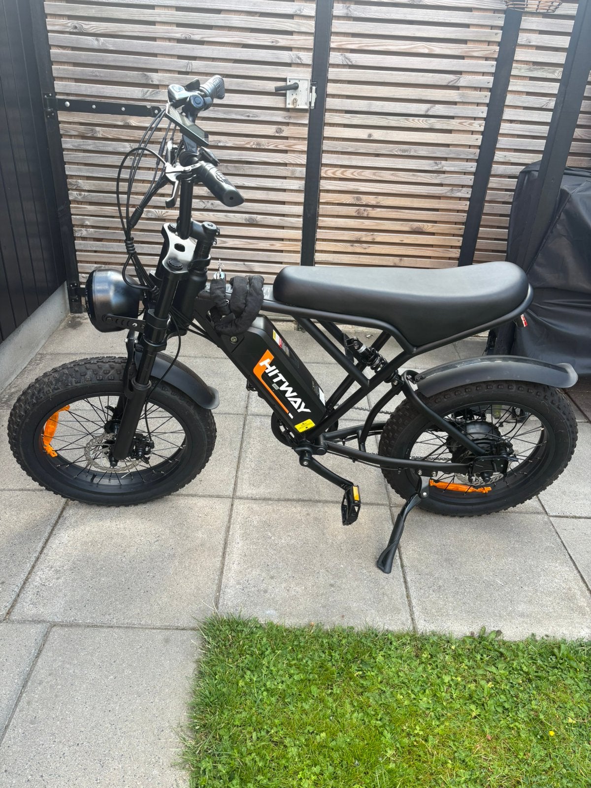 Fatbike zwart merk Hitway, Zo goed als nieuw, 47 tot 51 cm, 50 km per accu of meer, Ophalen