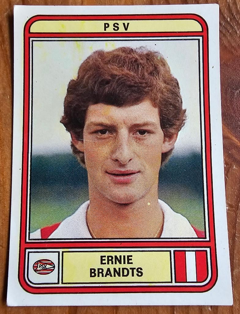 Panini Voetbal 80 #205 Ernie Brandts PSV ongebruikt!, Ophalen of Verzenden, Zo goed als nieuw, Sticker