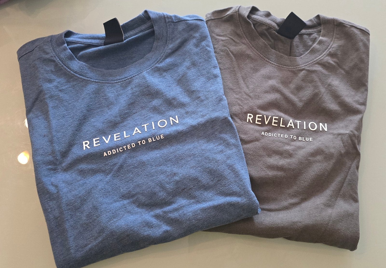 Revelation T-shirts - Set van 2 (Blauw & Grijs), Kleding | Heren, Ophalen of Verzenden, Zo goed als nieuw, Revelation, Maat 48/50 (M)
