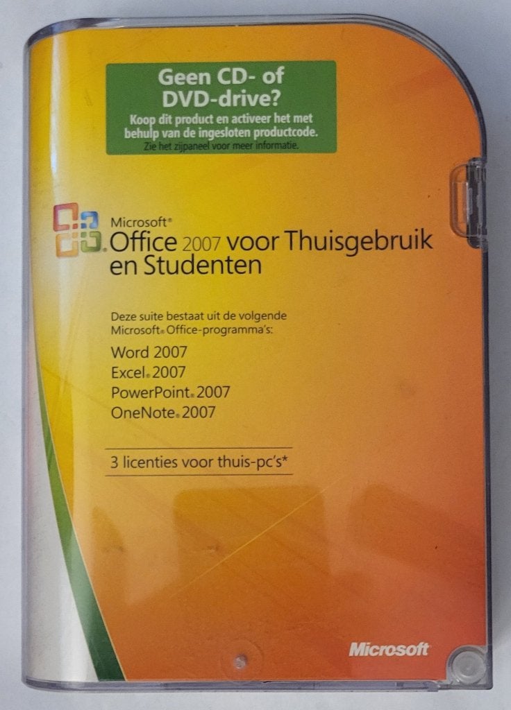 2x - 3x Microsoft Office 2007 tbv Thuisgebruik en Studenten, Ophalen of Verzenden, Gebruikt, Excel, Windows