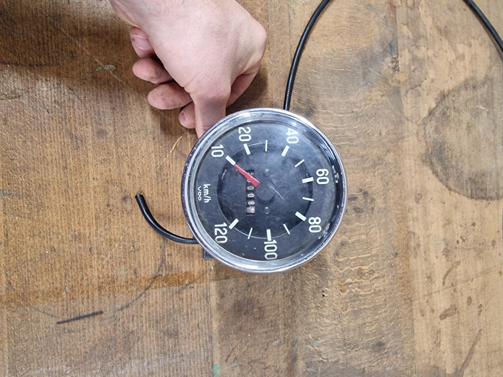 Kreidler VDO Kilomterteller 120 km/h, in huisje. Nette staat, Ophalen of Verzenden