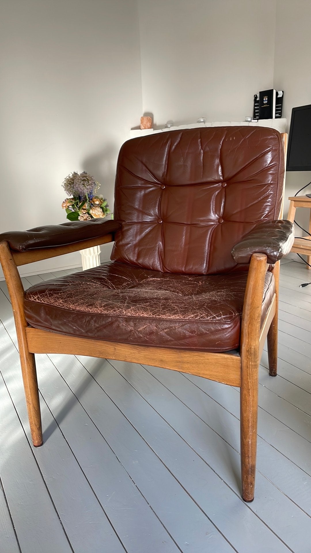 Vintage Zweedse design fauteuil Göte Möbler (G-Möbel), Eenpersoons, Ophalen of Verzenden, Zo goed als nieuw, Minder dan 150 cm