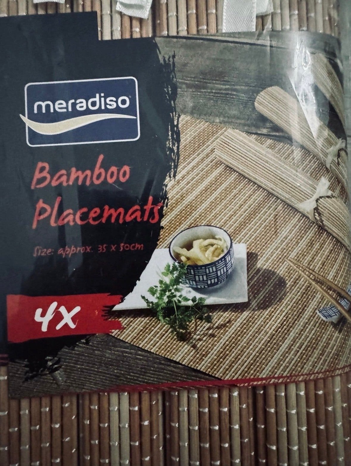 Nieuwe Meradiso Bamboe Placemats - Set van 4, Nieuw, Ophalen of Verzenden, Landelijk, Natuurlijk materiaal