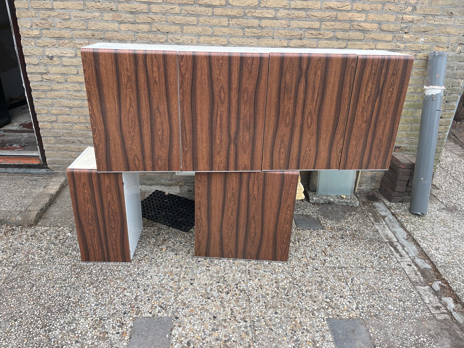 Vintage Keukenblok / Werkbank met Opbergruimte, Ophalen, Gebruikt