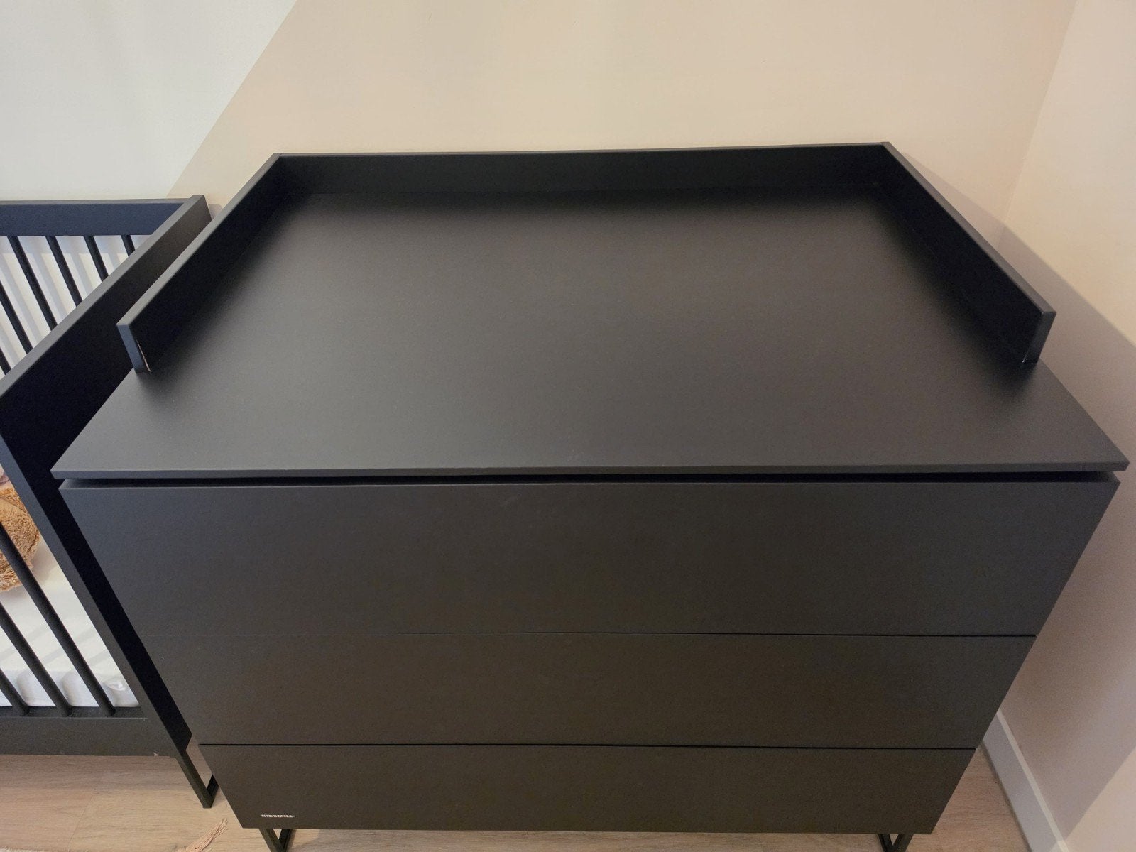 Kidsmill Modular 2 ledikant 60x120 cm - mat zwart, Ophalen, Minder dan 140 cm, Minder dan 70 cm