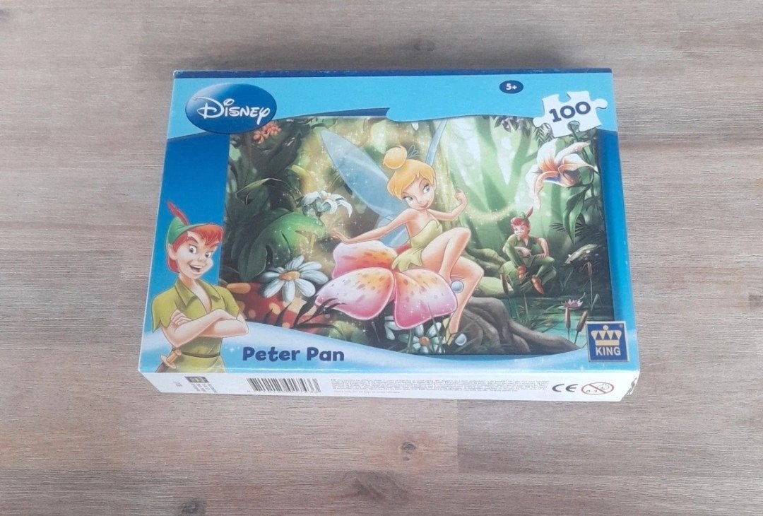 Disney Peter Pan puzzel 100 stukjes, Ophalen of Verzenden, Meer dan 50 stukjes, Zo goed als nieuw, 6 jaar of ouder