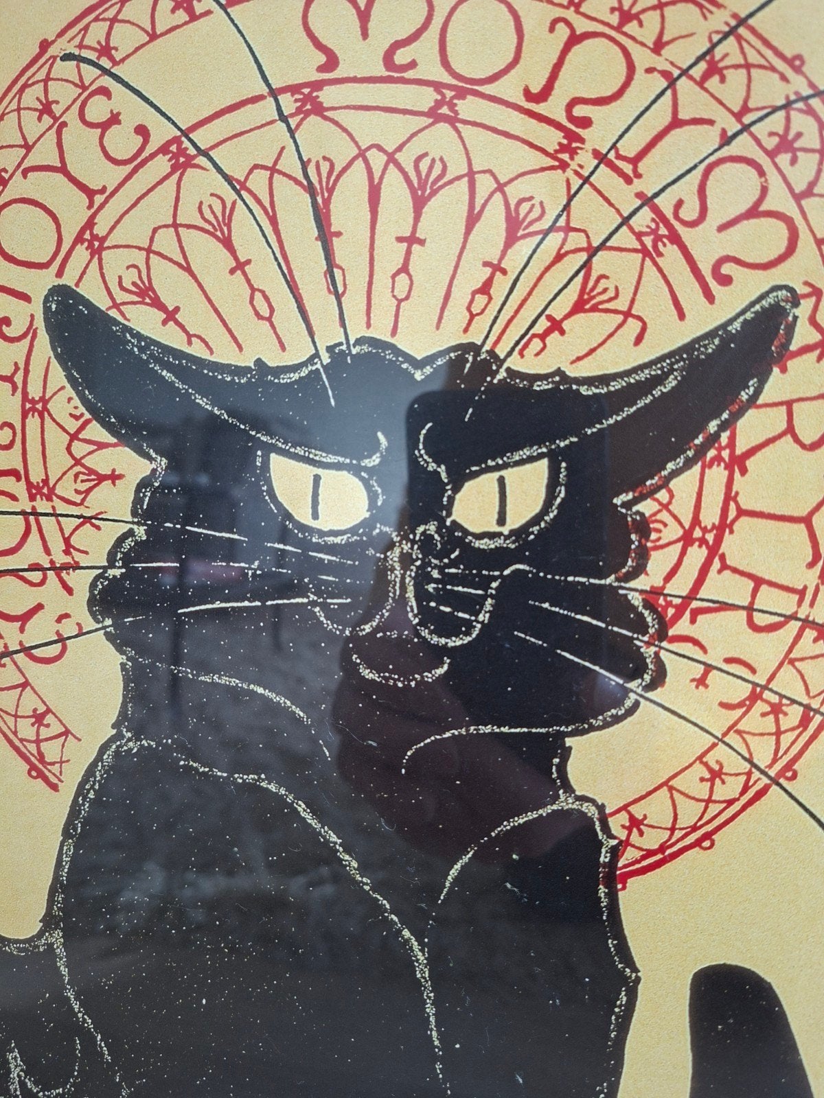 Le Chat Noir Poster - Ingelijst - Art Nouveau - 60x80cm, Ophalen of Verzenden, Zo goed als nieuw, Foto of Poster, 75 – 100