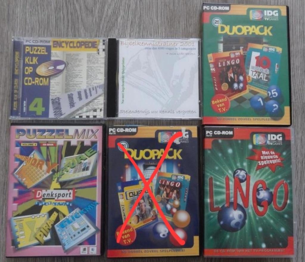 5 cd roms: lingo, denksport, 10 voor taal etc, Spelcomputers en Games, Puzzel en Educatief, 1 speler, Ophalen of Verzenden, Zo goed als nieuw