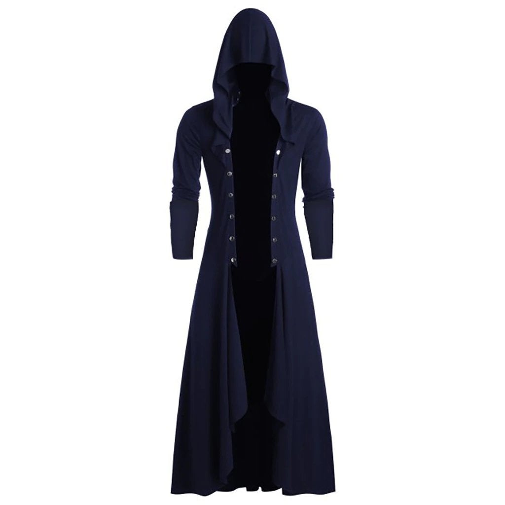 Paarse lange heren steampunk jas (victoriaanse middeleeuwse), Verzenden, Nieuw, Historisch, Kleding