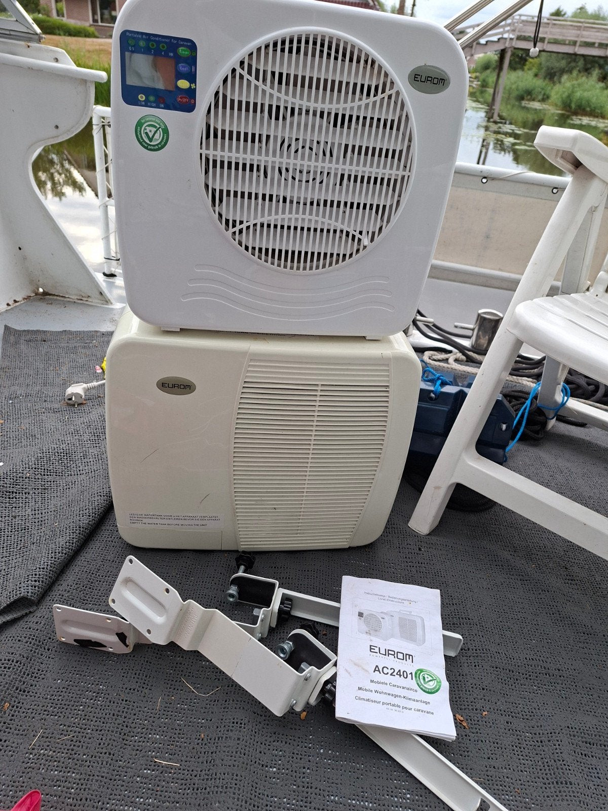 Eurom AC2401 Caravan Split Airco - Mobiele Airconditioning, Caravans en Kamperen, Caravan accessoires, Ophalen, Gebruikt