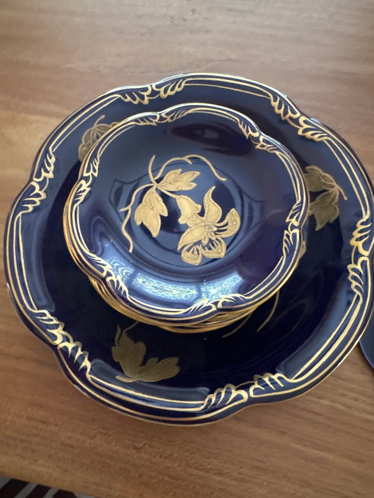 Vintage Veba Ilmenau Kobaltblau Schalen Set, Antiek en Kunst, Antiek | Porselein, Ophalen