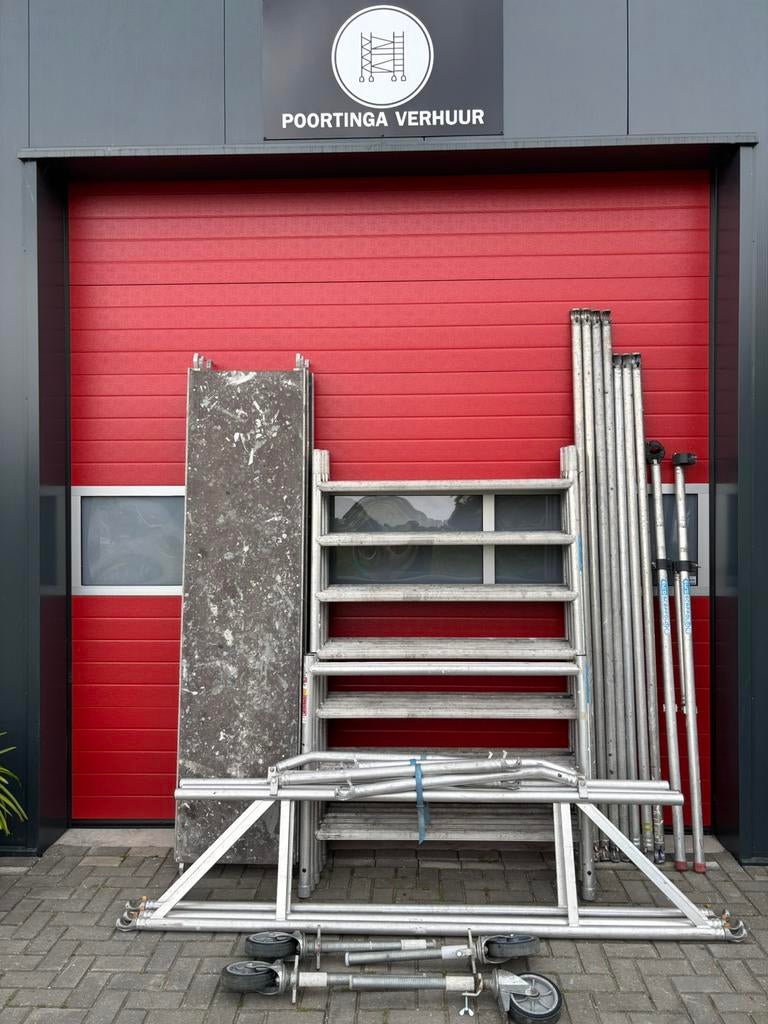 Euroscaffold rolsteiger te koop 9.2 m wh, Doe-het-zelf en Verbouw, Steigers, Ophalen, Gebruikt, Poortingaverhuur, Poortingaverhuur@gmail.com