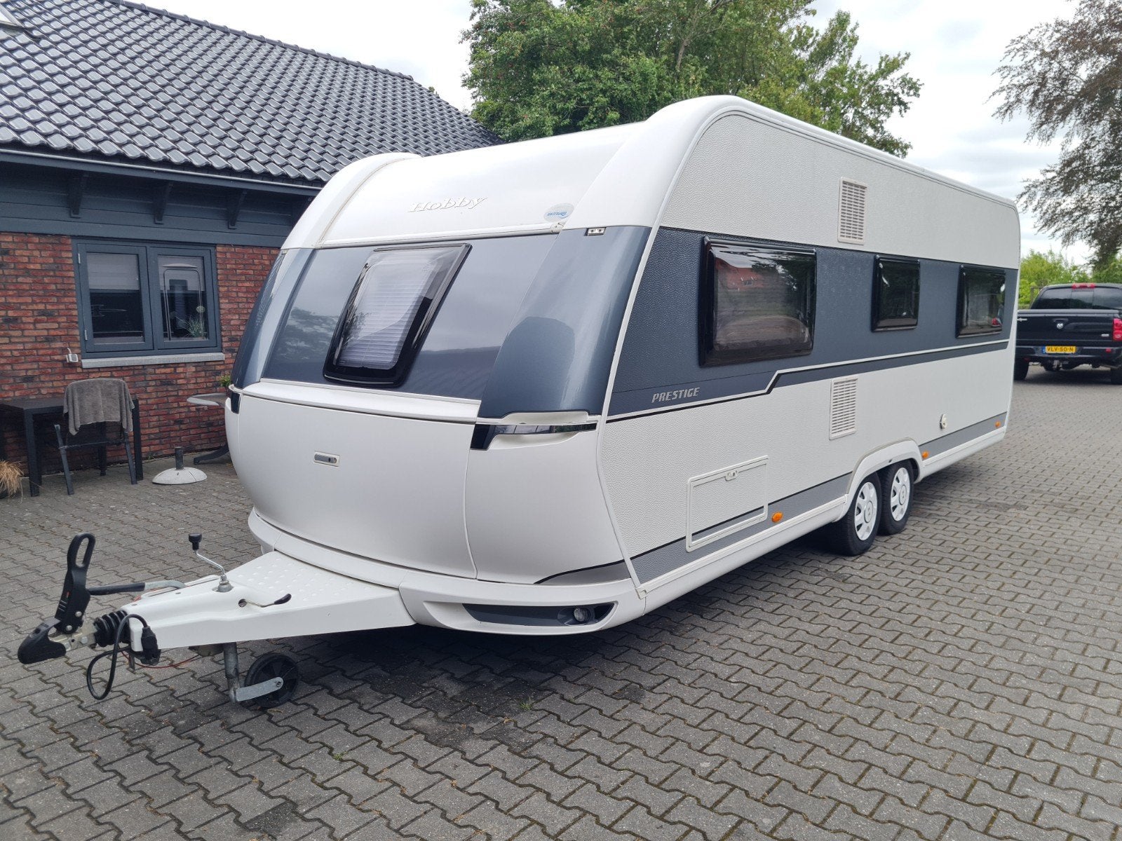Hobby 620 prestige tandemasser, Caravans en Kamperen, Rondzit, Particulier, Ringverwarming, Tot en met 4
