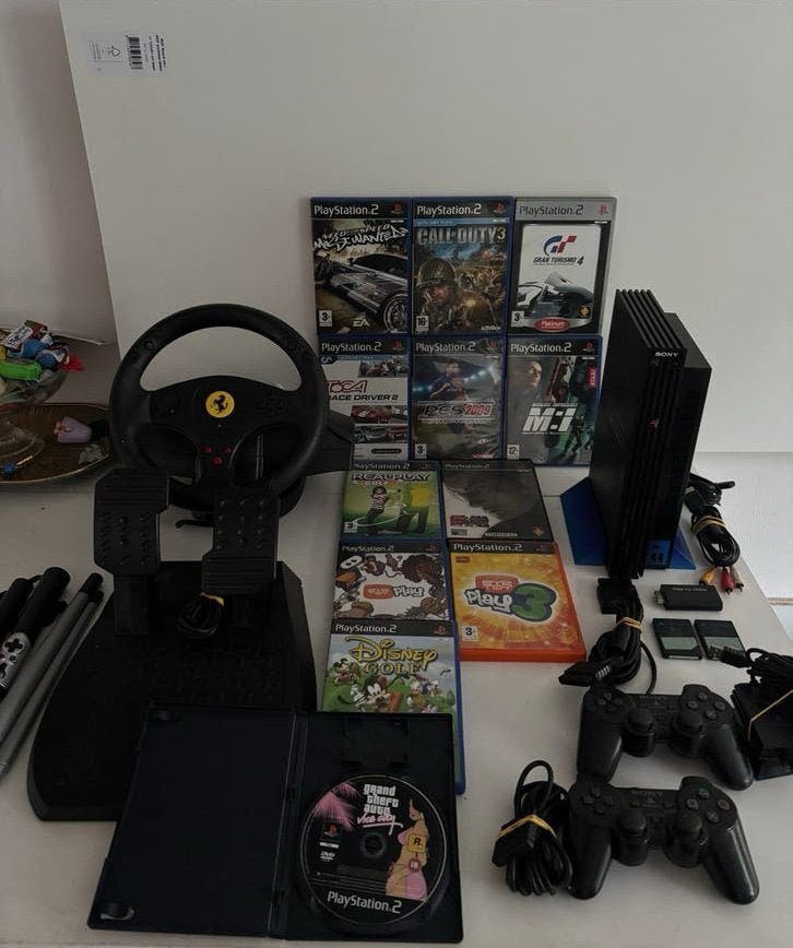 Playstation 2, Gebruikt, Met games, Met 2 controllers, Ophalen of Verzenden