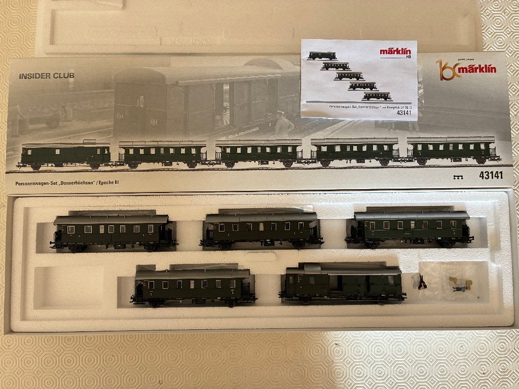 Marklin MHI/Insider set 43141 Verlicht Sluitlichten, Wisselstroom, Verzenden, Wagon, Zo goed als nieuw