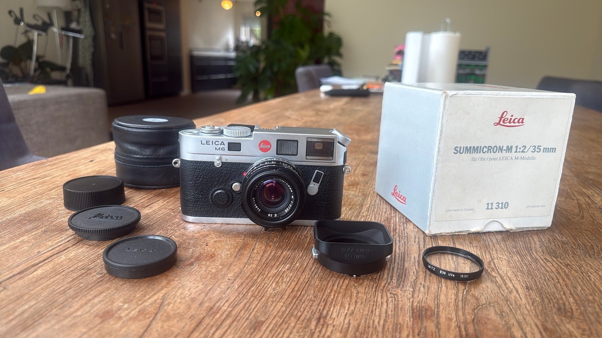 Leica  m6 TTL 1998 & summicron 35mm 1/2 4th kob, Audio, Tv en Foto, Fotocamera's Analoog, Ophalen, Zo goed als nieuw, Compact