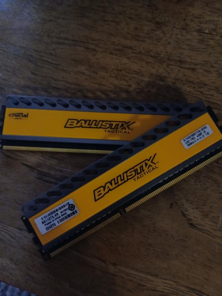 Ballistix tactical 8gb 2x4gb, Computers en Software, RAM geheugen, Ophalen of Verzenden, Zo goed als nieuw, DDR3, Desktop