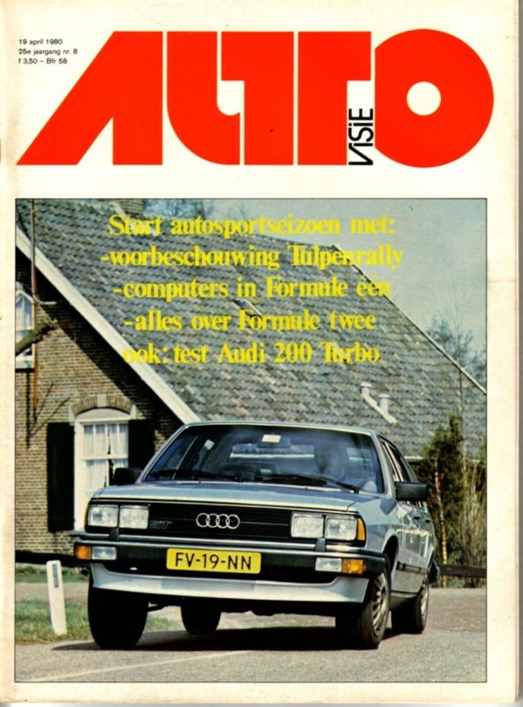 Autokampioen test Audi 200 5T April 1980, Ophalen of Verzenden, Gelezen, Audi