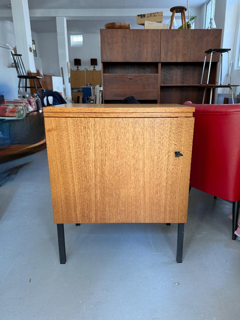 Vintage design teakhouten naaimachinekastje, jaren 60, Ophalen, Gebruikt, -, -