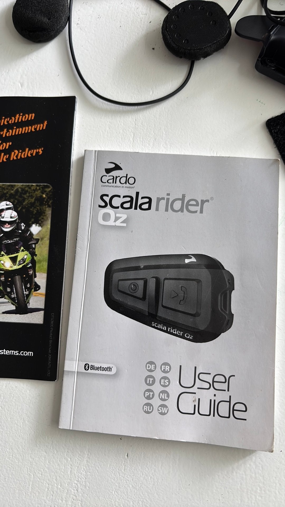 Motor communicatie systeem Cardo rider Qz, Motoren, Accessoires | Navigatiesystemen, Ophalen, Zo goed als nieuw
