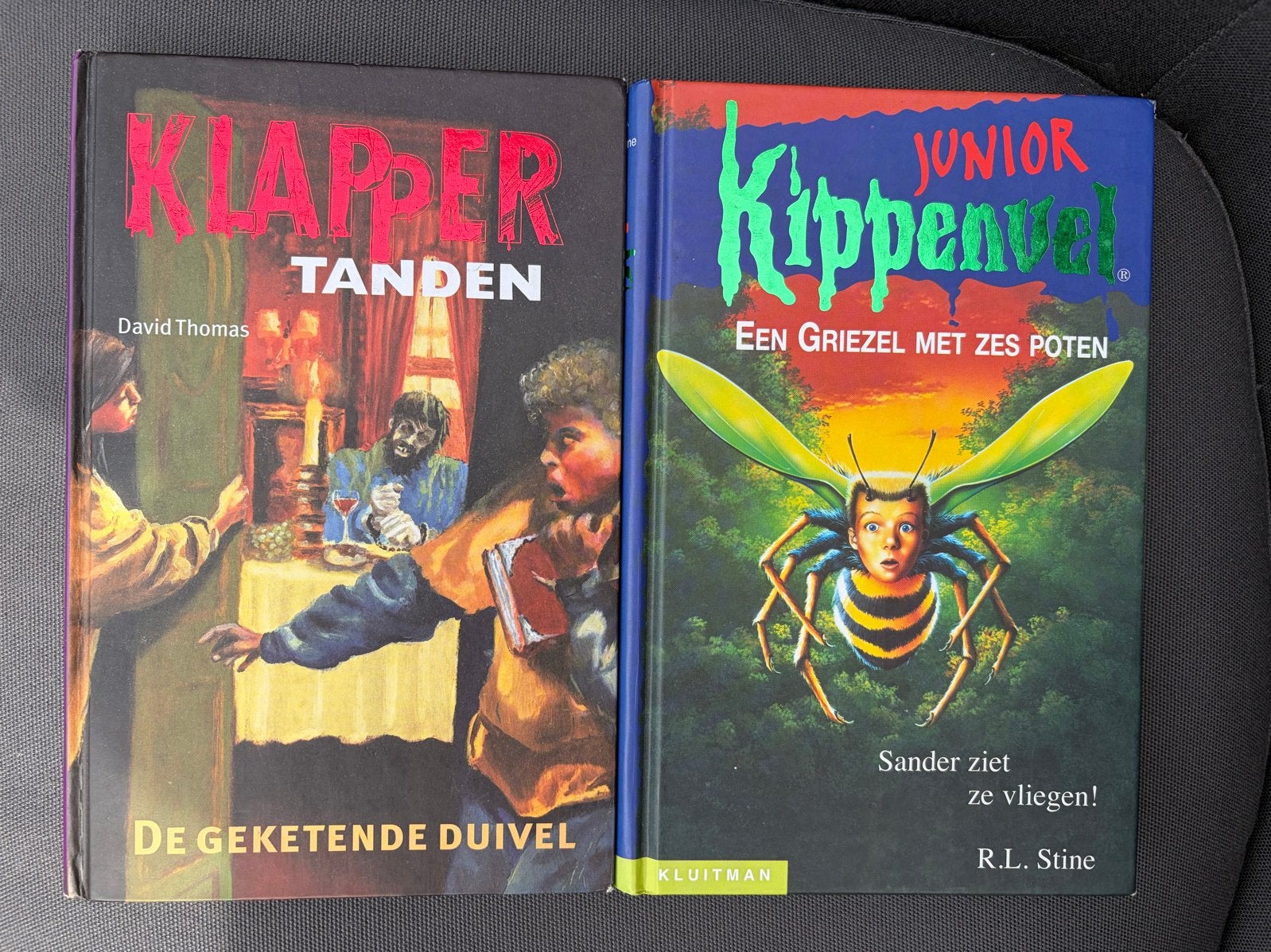 Griezelige Boeken: Klappertanden & Een Griezel met Zes Poten, Boeken, Ophalen, Zo goed als nieuw, Fictie