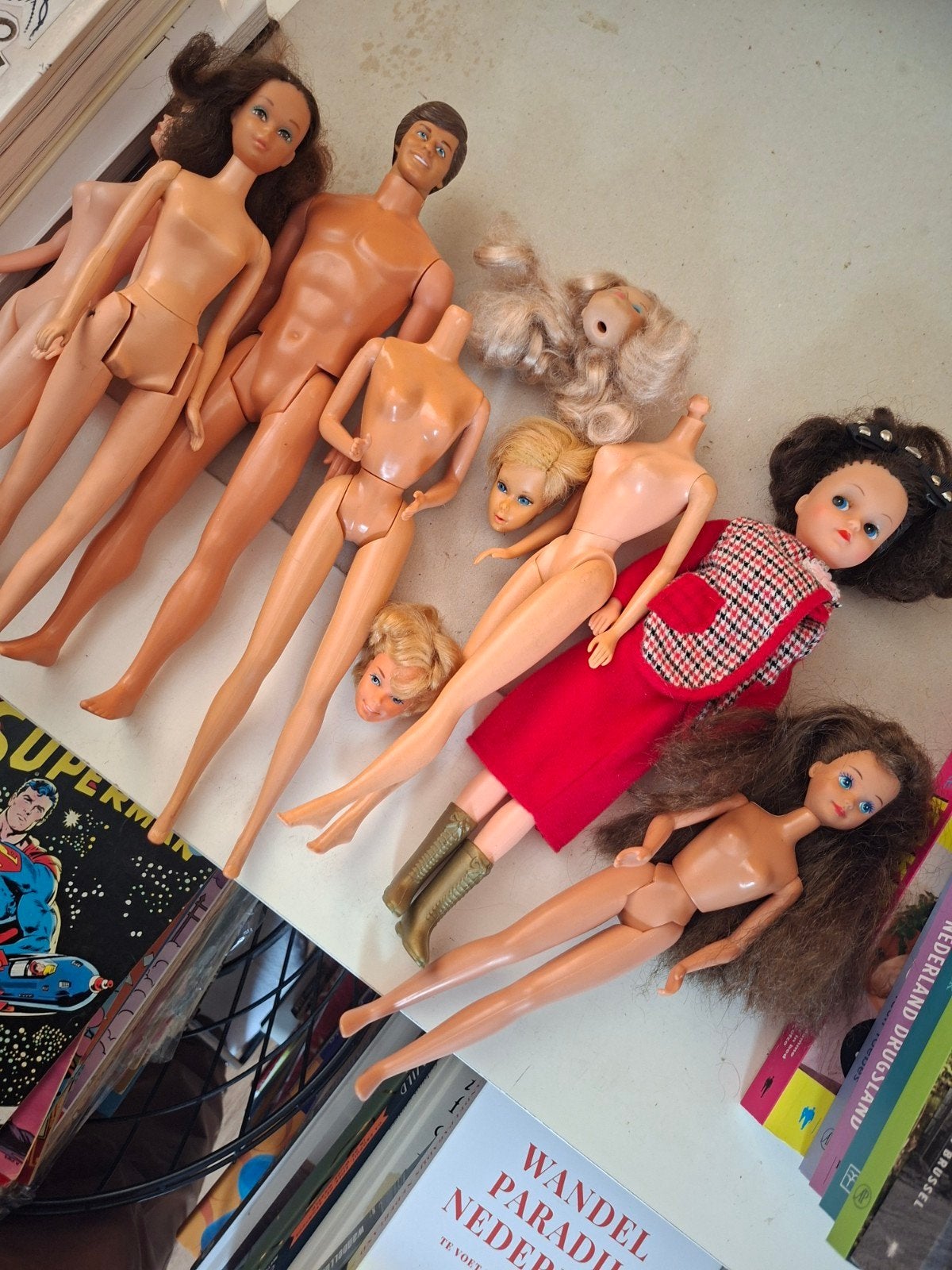 Oude poppen dolls barbie toys speelgoed, Verzenden, Gebruikt, Fashion Doll