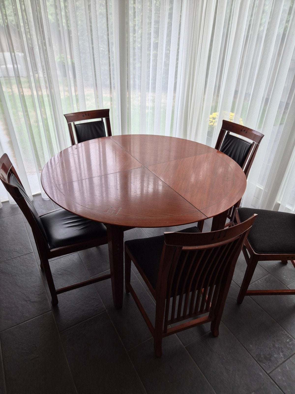Schuitema decoforma eetkamerset met 5 stoelen, Ophalen, Gebruikt, 4 tot 6 stoelen