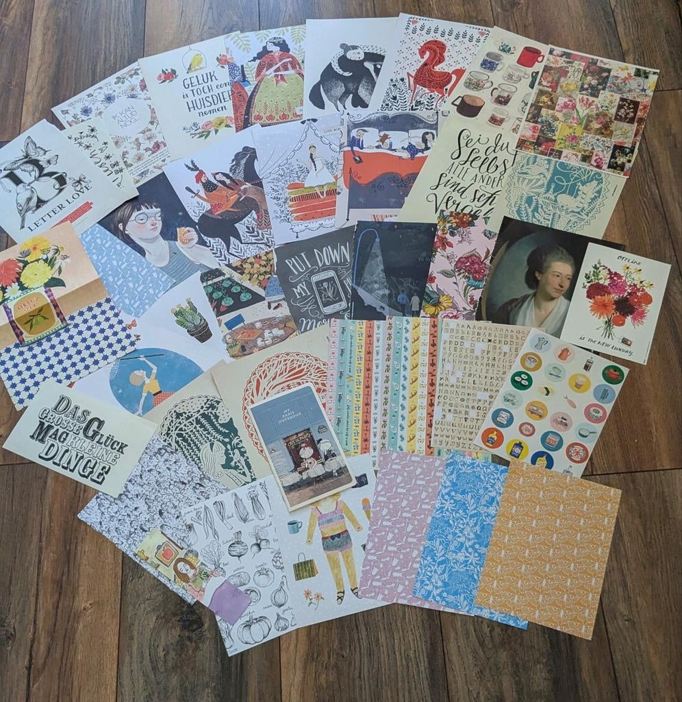 Groot papier pakket Flow journal scrapbook, Hobby en Vrije tijd, Scrapbooking, Ophalen of Verzenden, Gebruikt, Papier of Karton
