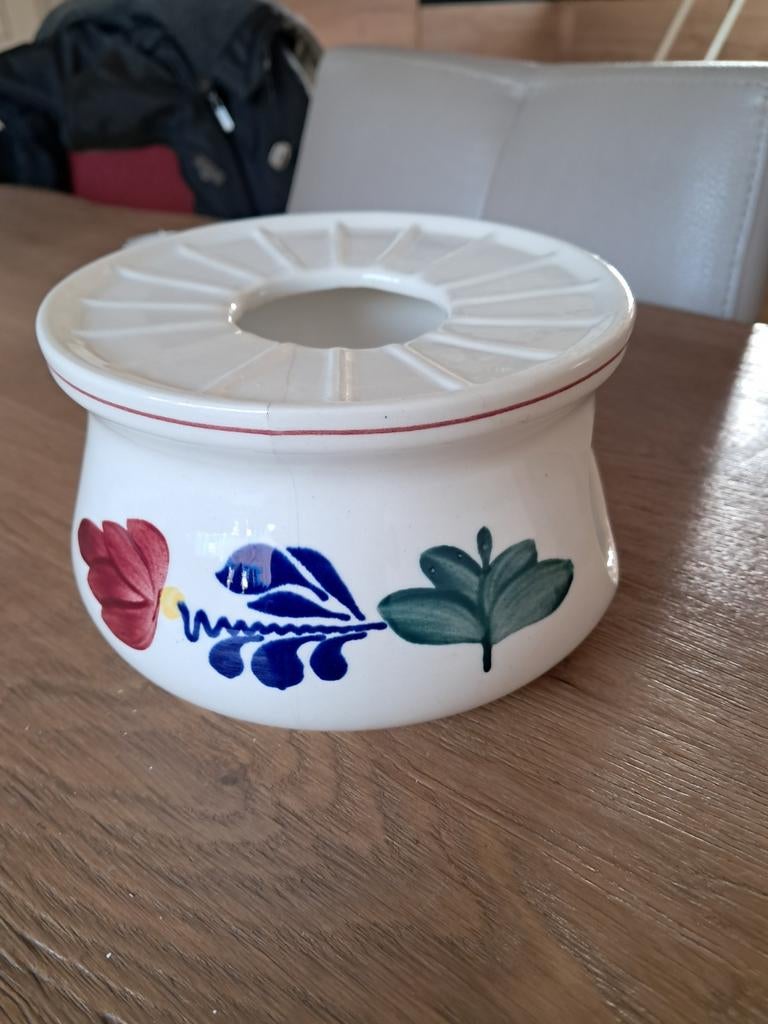 Boerenbont theelicht / rechaud - geheel gaaf, Ophalen of Verzenden