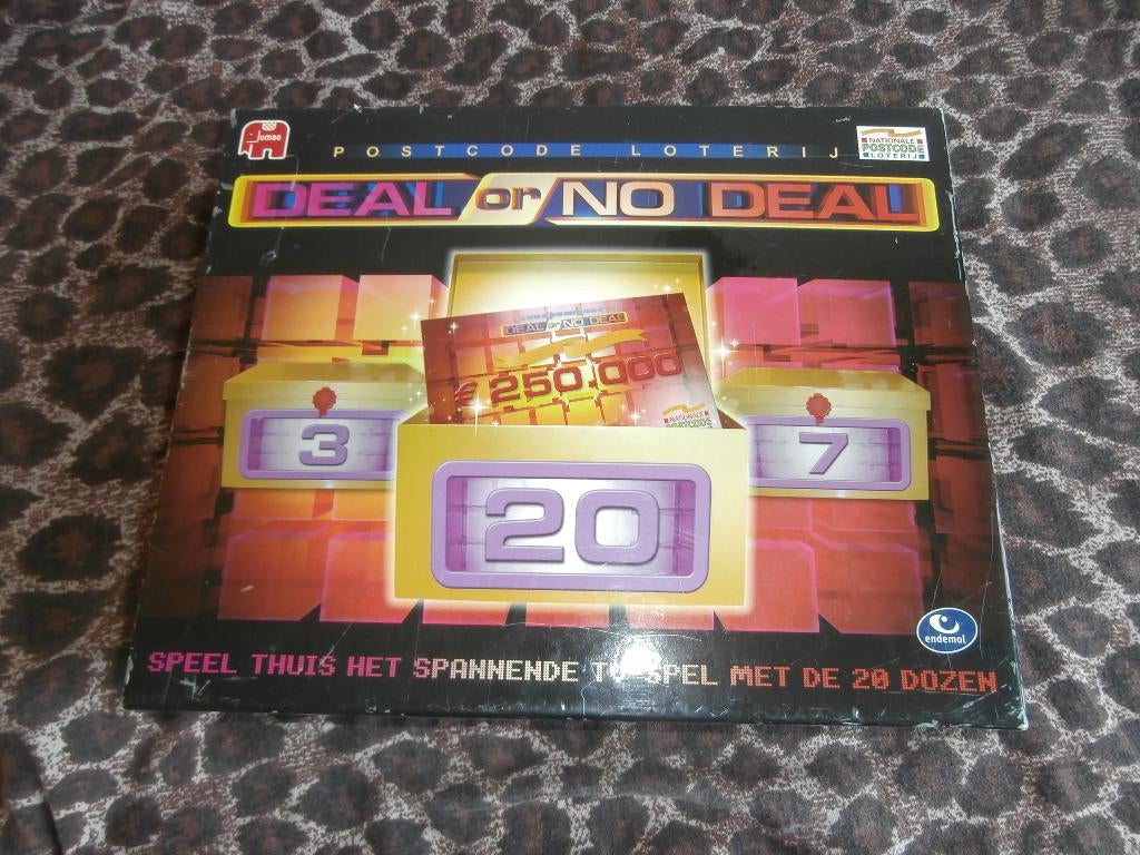 Deal or no Deal Jumbo gezelschapsspel Endemol postcodeloteri, Ophalen of Verzenden, Gebruikt, Endemol