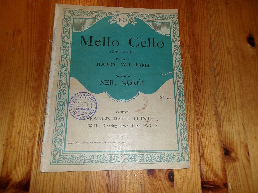 Mello Cello - Neil Moret / Harry Williams, Zang, Gebruikt, Ophalen of Verzenden, Artiest of Componist