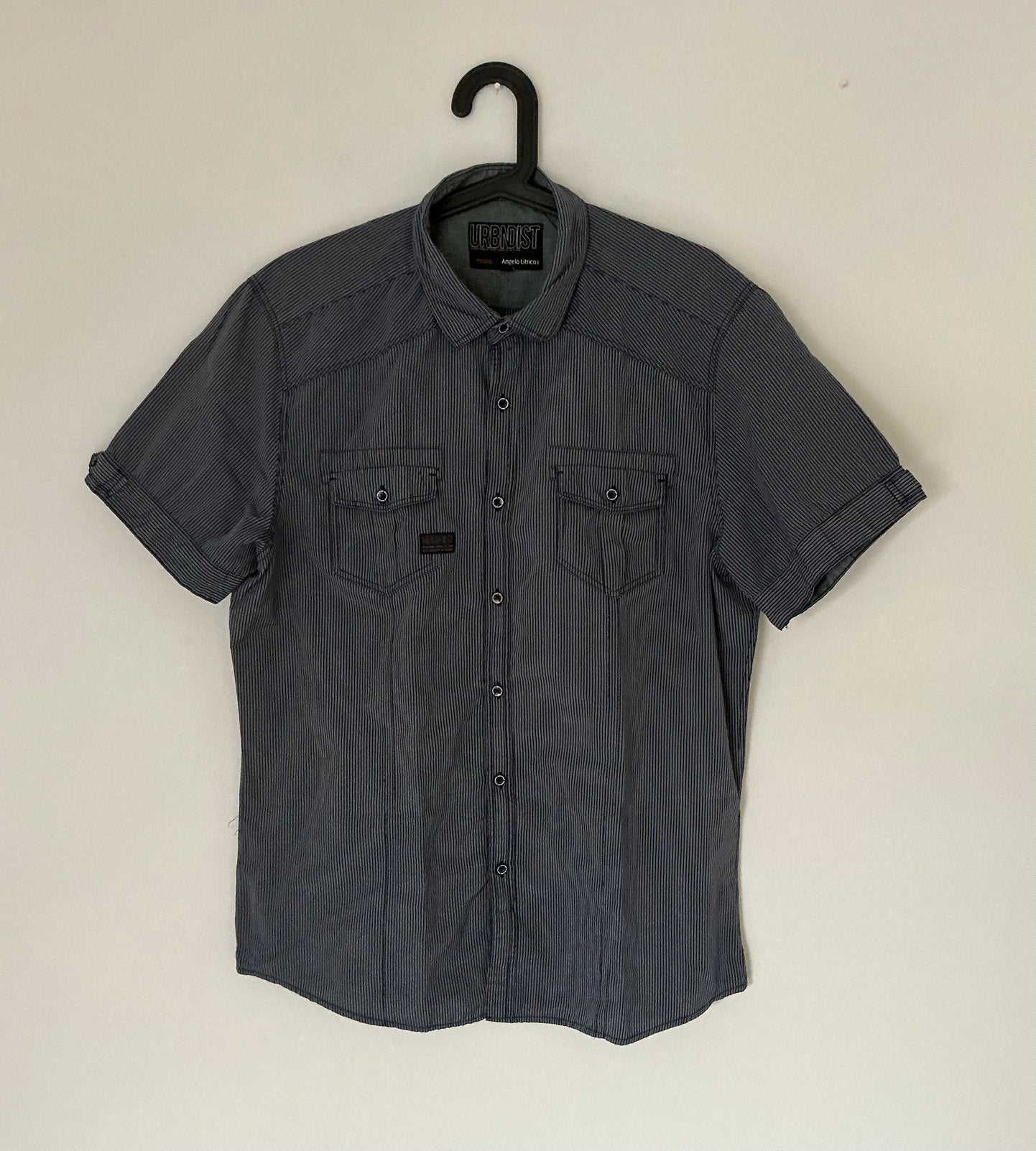 Overhemd korte mouwen, maat L, Kleding | Heren, Overhemden, Angelo Litrico, Zo goed als nieuw, Halswijdte 41/42 (L), Meerkleurig