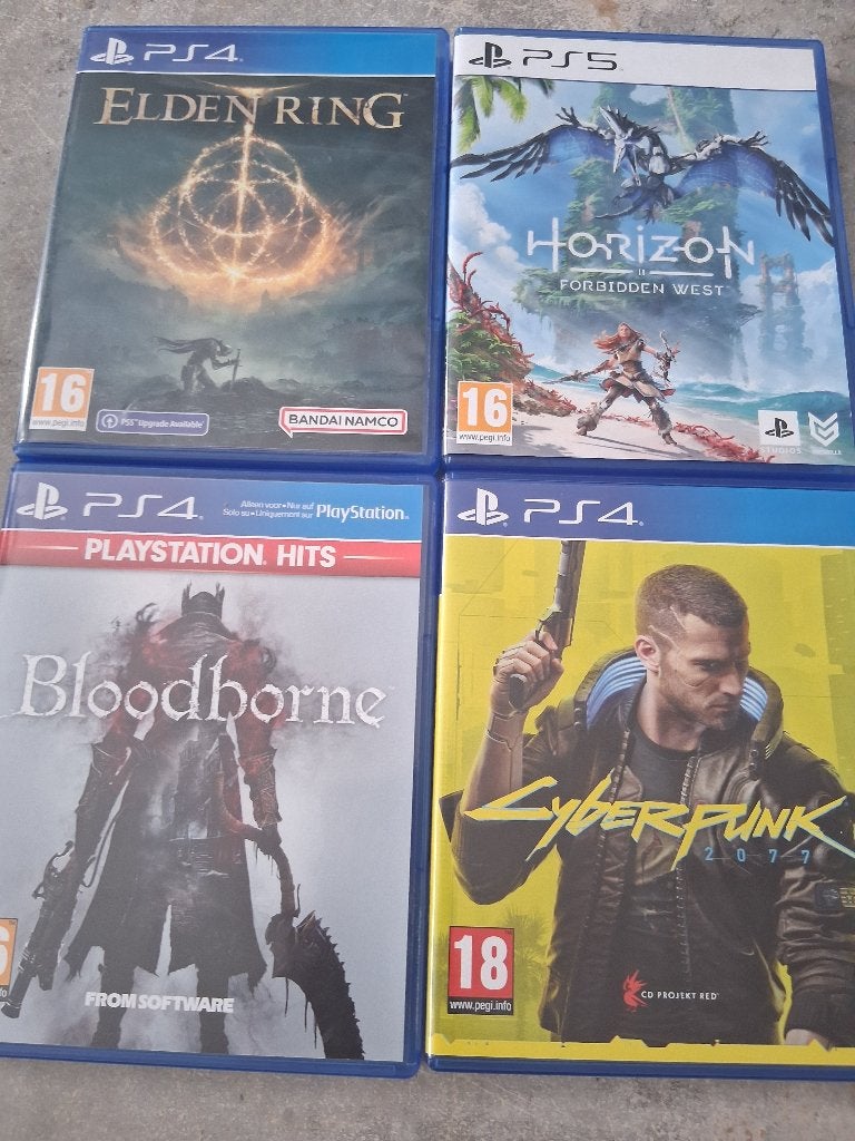 Horizon Foridden West, Elden Ring, Cyberpunk & Bloodborne P5, Verzenden, Zo goed als nieuw, Playstation 5