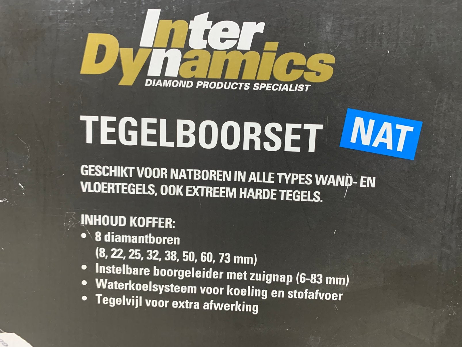 Inter Dynamics 920011 Tegelboorset – NIEUW, Nieuw, Ophalen of Verzenden, 10 m² of meer, Vloertegels