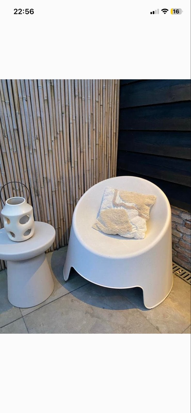 Witte kuipstoel - Modern design, Ophalen, Kunststof, Wit, Zo goed als nieuw