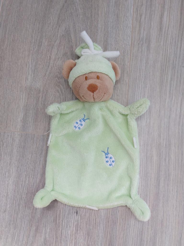 Knuffel knuffeldoekje nicotoy beer groen K9807, Kinderen en Baby's, Speelgoed | Knuffels en Pluche, Ophalen of Verzenden, Zo goed als nieuw