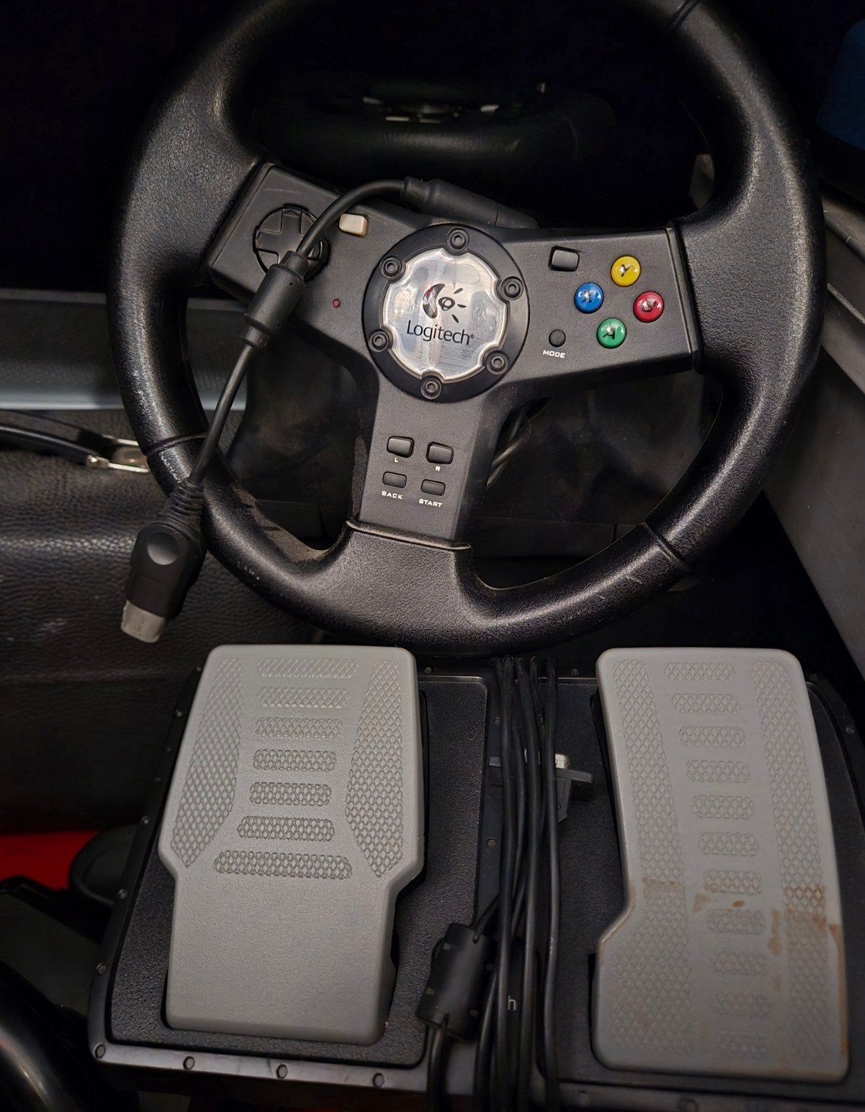 Logitech Xbox Stuur (Classic) met Pedalen, Ophalen of Verzenden, Gebruikt, Met 1 controller