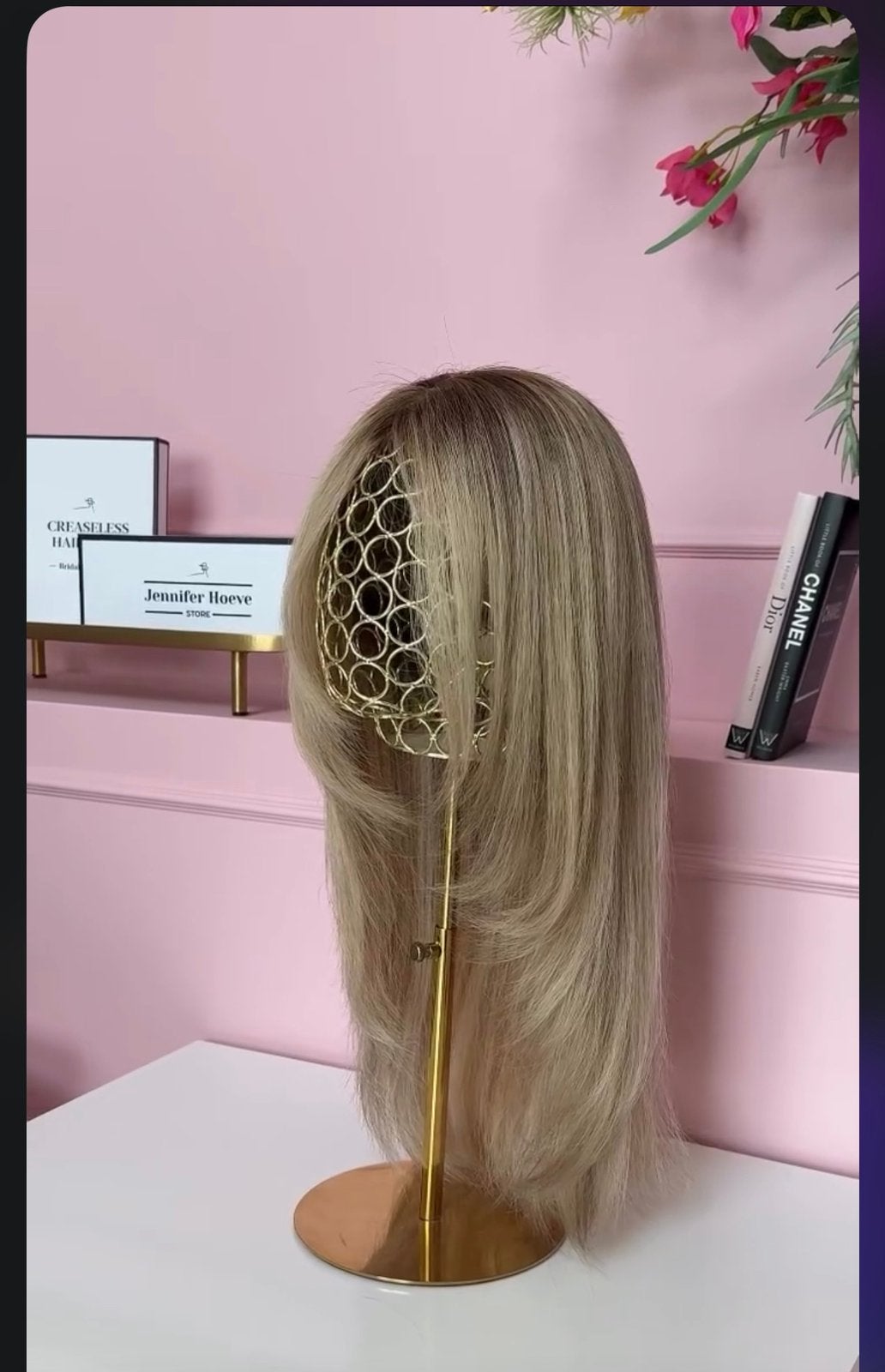 Full lacewig haarwerk/pruik (echt haar) blond, Ophalen, Zo goed als nieuw, Pruik of Haarverlenging