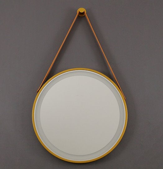 Spiegel, Goud, rond, LED 3 kleuren, condensvrij, Kairo 60, Ophalen of Verzenden, Nieuw
