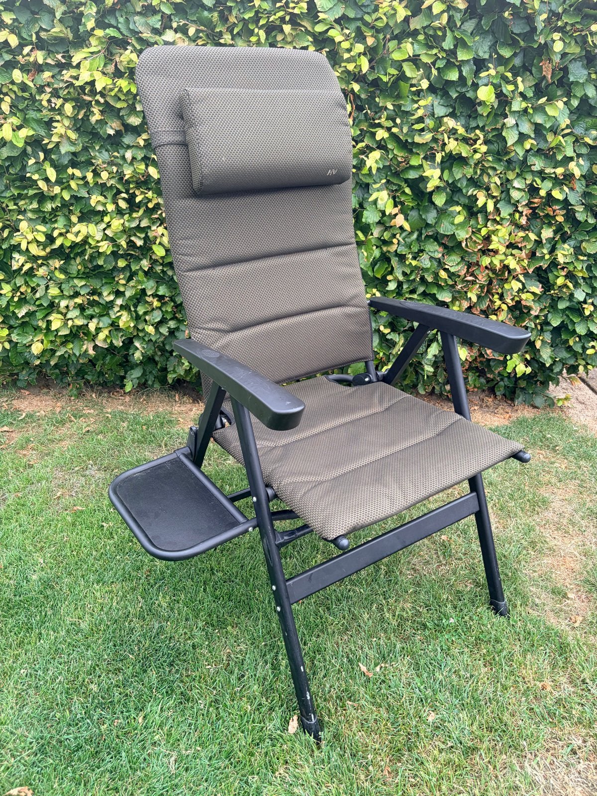 2 stuks Verstelbare campingstoelen Verona met tafeltje, Ophalen, Gebruikt, Metaal, Verstelbaar