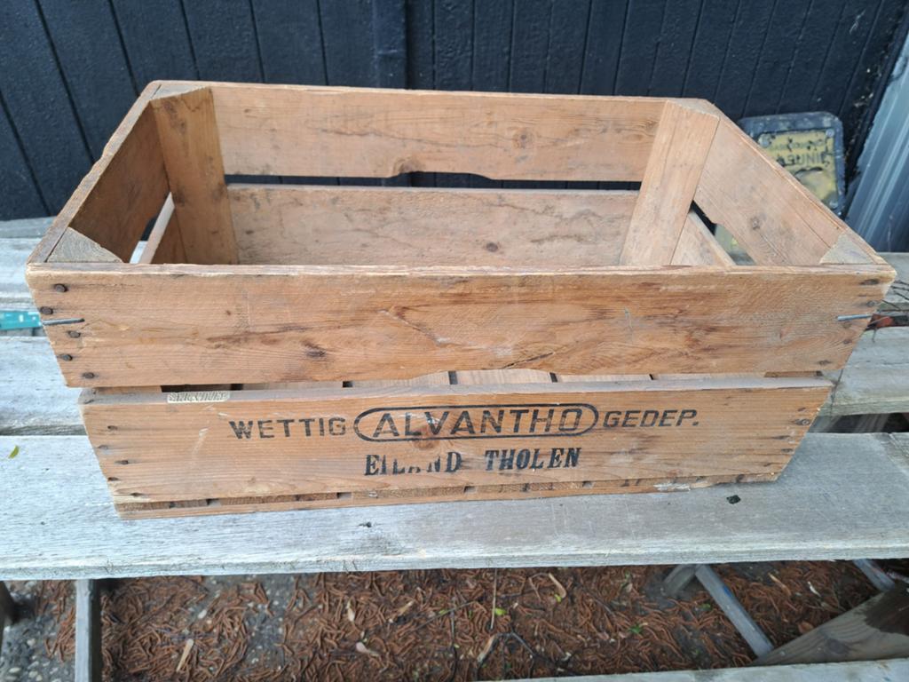 Vintage houten kist Alvantho 1980, Ophalen of Verzenden