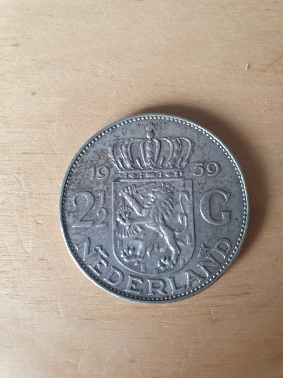 Zilveten rijksdaalder 1959, Postzegels en Munten, Munten | Nederland, Ophalen of Verzenden, Koningin Juliana, 2½ gulden