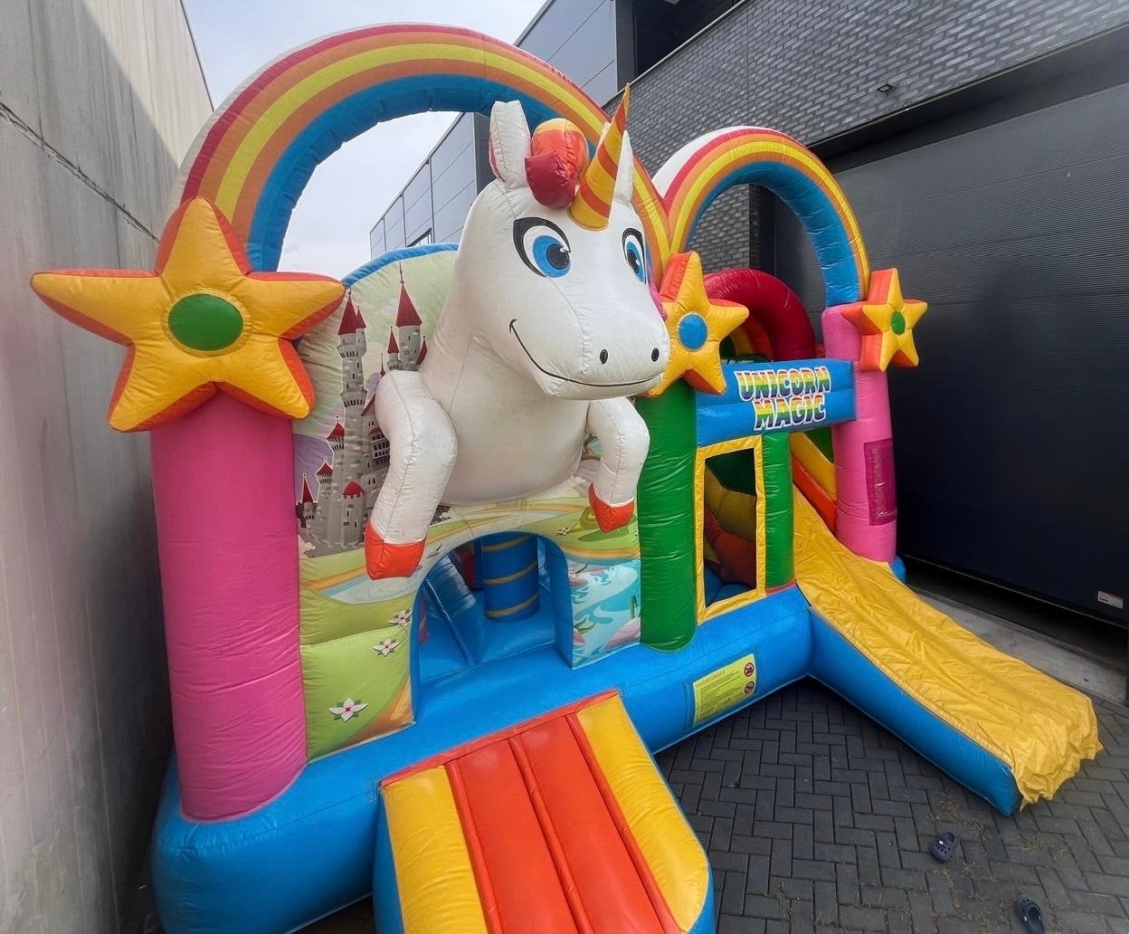 Springkussen Unicorn, Ophalen, Gebruikt