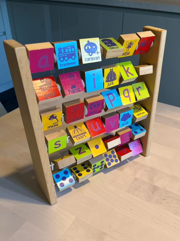 Een houten Alfabet-Telraam, Kinderen en Baby's, Speelgoed | Houten speelgoed, Ophalen of Verzenden, Gebruikt, Overige typen